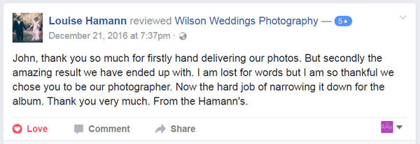 Facebook Review Gympie Wedding photographer02